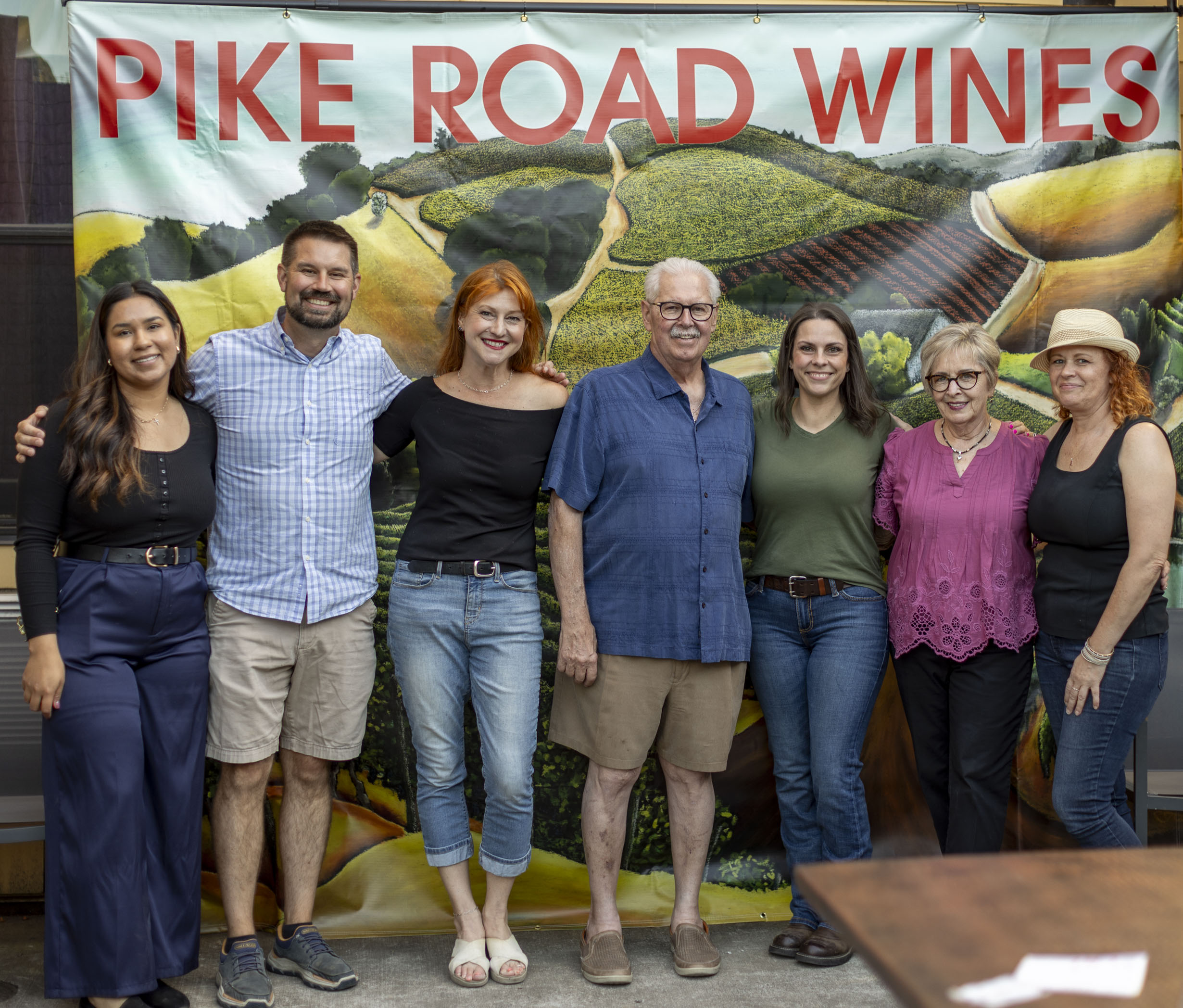 The crew at Pike Road Wines in McMinnville Oregon